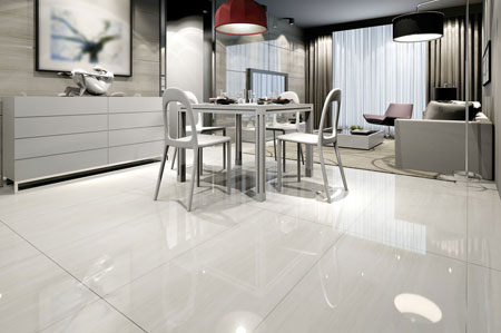 Typically stains and water cannot penetrate tile flooring because of its permeability